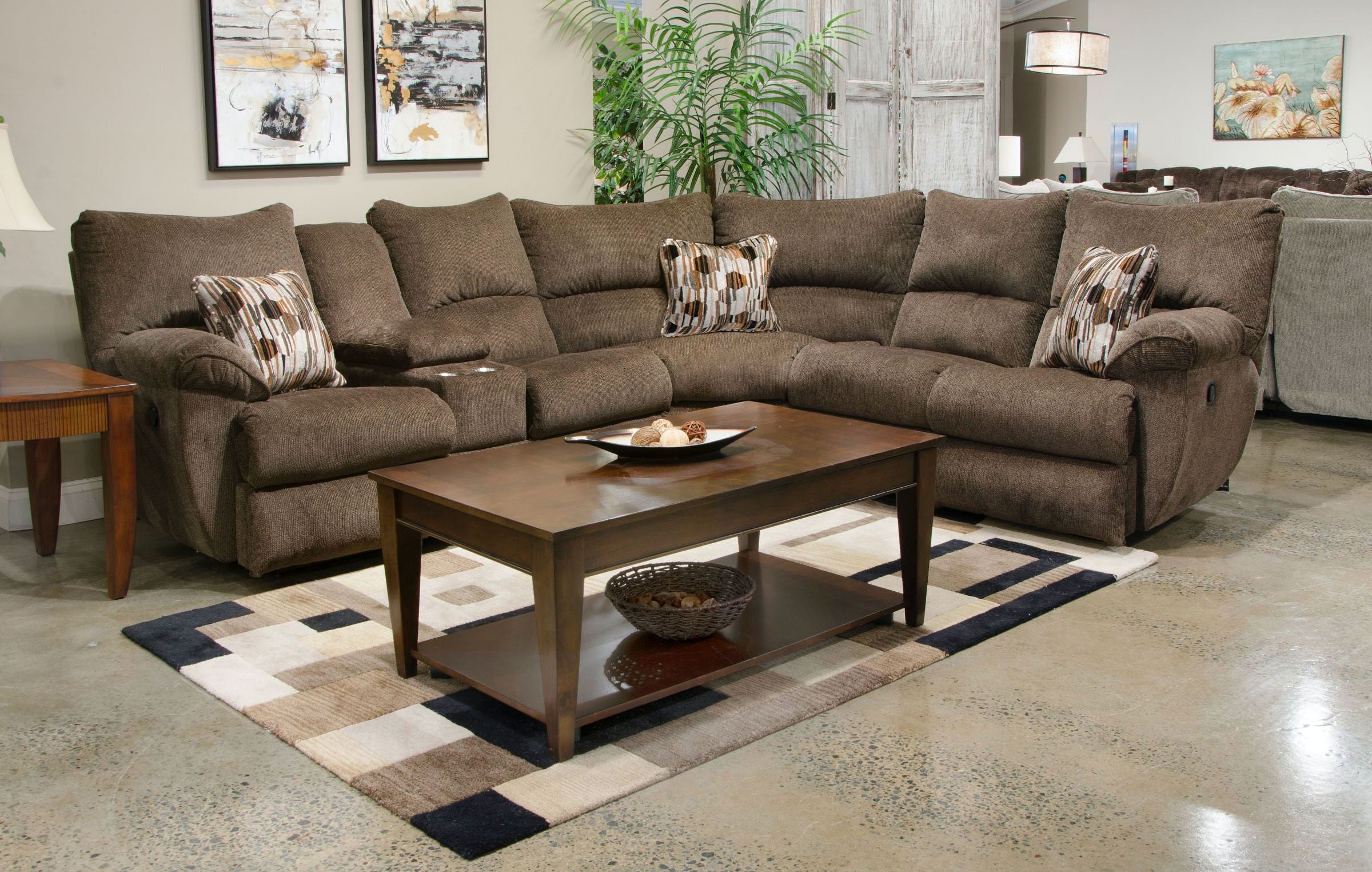 Catnapper Furniture Living Room Lay Flat Reclining Left Side Facing 2256-Chocolate