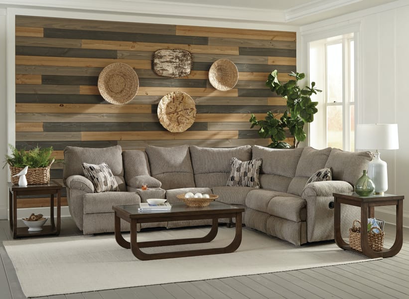 Catnapper Furniture Living Room 225-Pewter Sectional