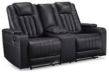 Ashley Living Room Center Point Reclining Loveseat with Console 2400494
