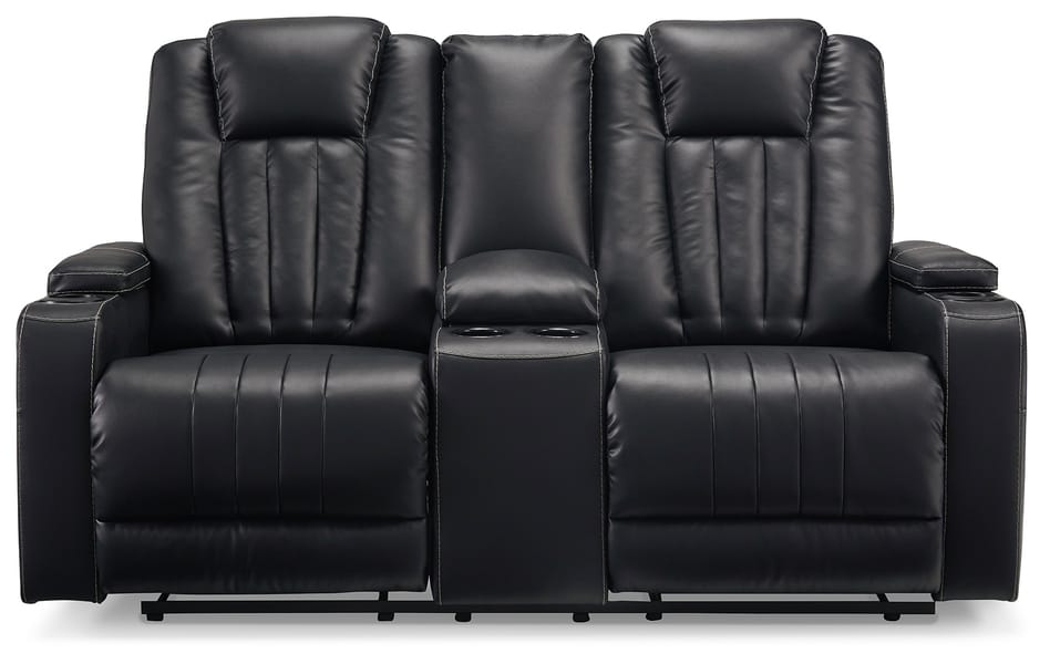 Ashley Living Room Center Point Reclining Loveseat with Console 2400494