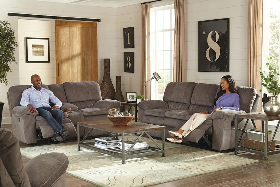 Catnapper Furniture Living Room Lay Flat Reclining Sofa 2401-Graphite