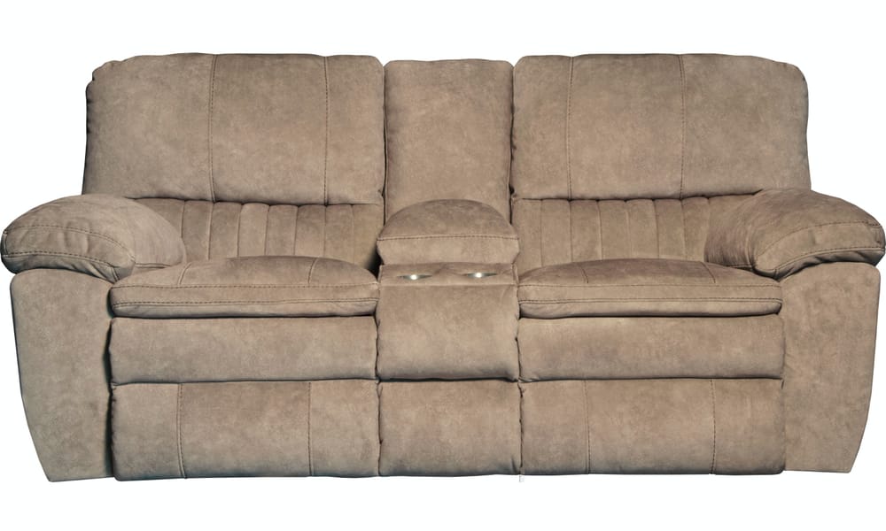 Catnapper Furniture Living Room Power Lay Flat Recl Console Loveseat with Storage and Cupholders 62409-Portabella