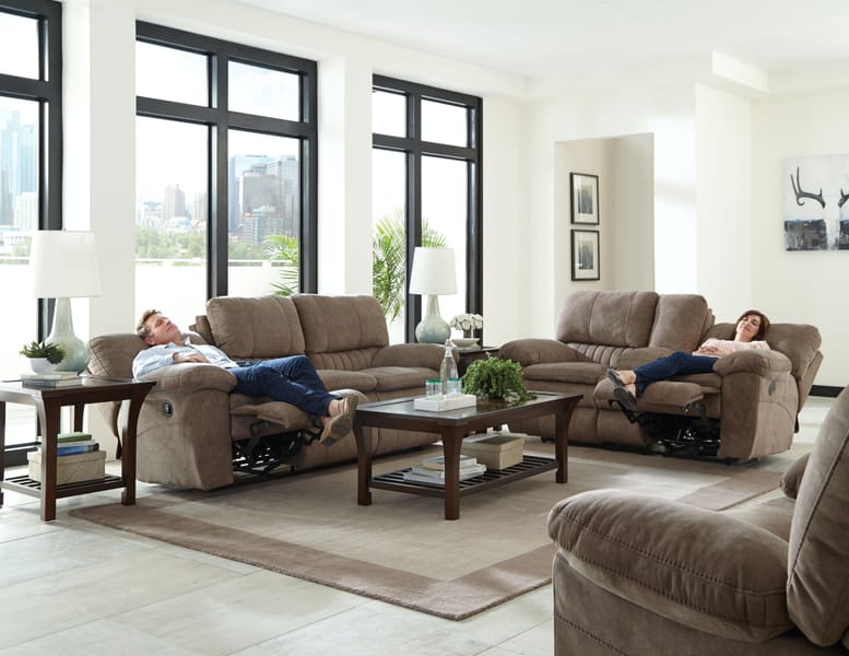 Catnapper Furniture Living Room Lay Flat Reclining Sofa 2401-Portabella