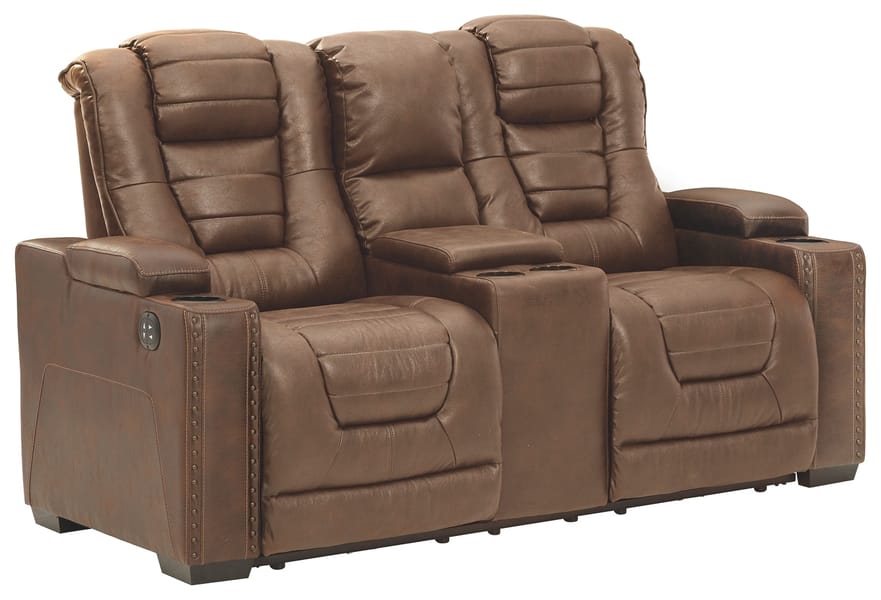 Ashley Living Room Owner's Box Power Reclining Loveseat with Console 2450518