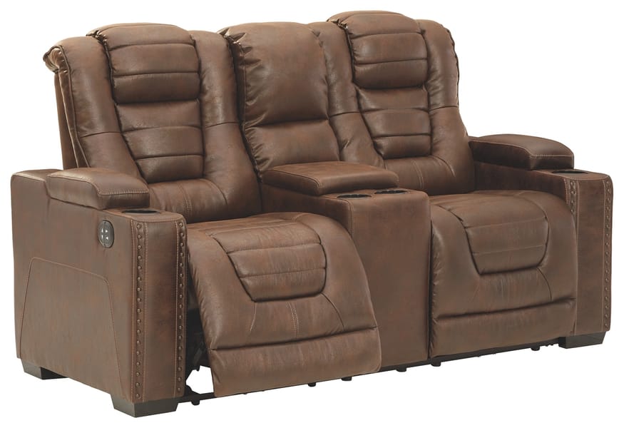 Ashley Living Room Owner's Box Power Reclining Loveseat with Console 2450518