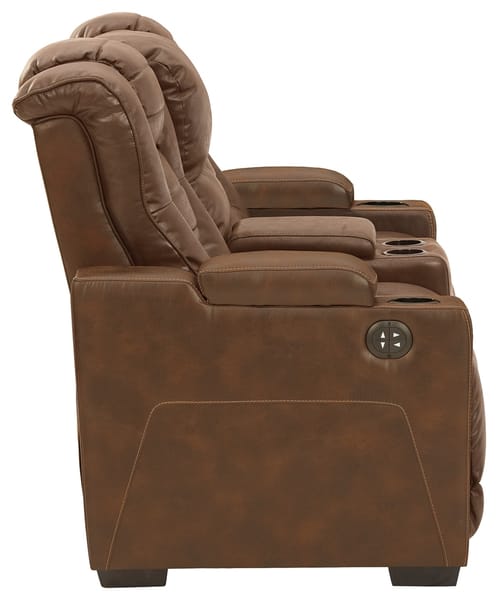 Ashley Living Room Owner's Box Power Reclining Loveseat with Console 2450518