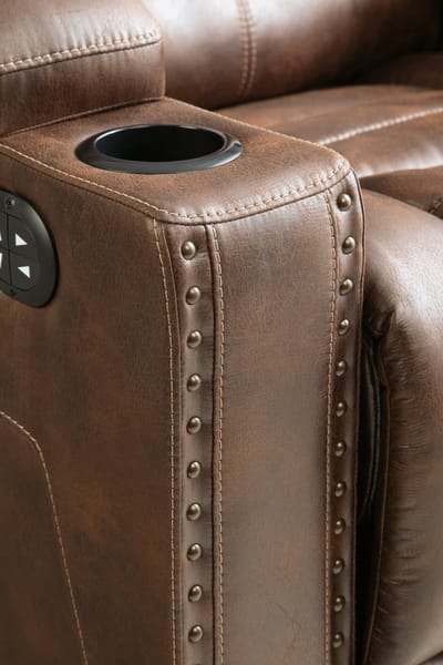 Ashley Living Room Owner's Box Power Reclining Loveseat with Console 2450518