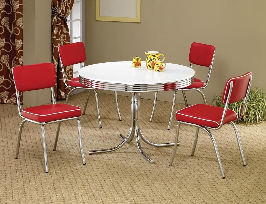 White retro best sale dining chairs