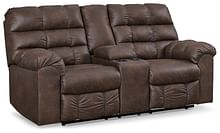 Ashley Living Room Derwin Reclining Loveseat with Console 2840194