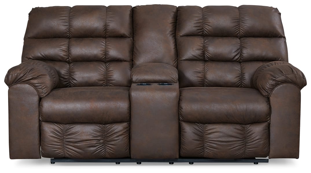 Ashley Living Room Derwin Reclining Loveseat with Console 2840194
