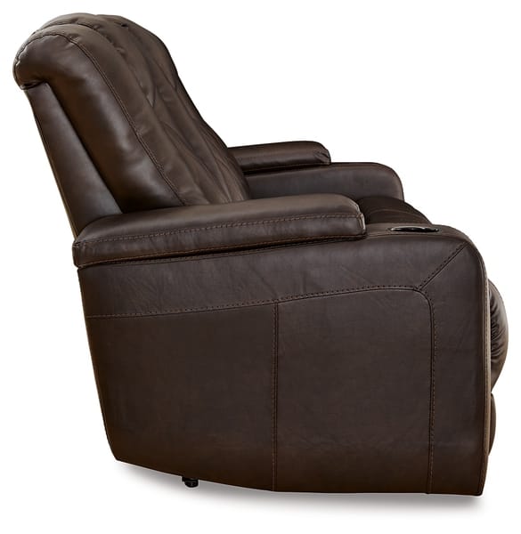 Ashley Living Room Mancin Reclining Sofa with Drop Down Table 2970389