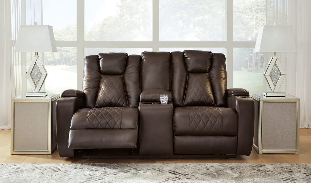 Ashley Living Room Mancin Reclining Loveseat with Console 2970394