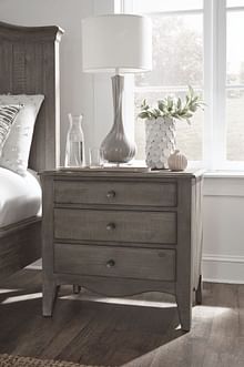 Modus Bedroom Ella Three-Drawer Nightstand In Camel 2G3881