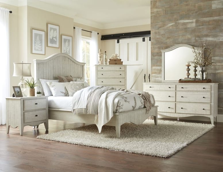 Modus Bedroom Ella Solid Wood Six Drawer Dresser In White Wash 2G4382