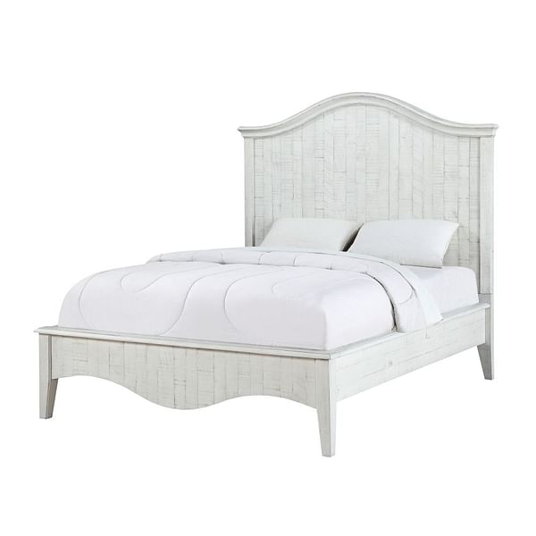 Modus Bedroom Ella Solid Wood Crown Bed In White Wash 2G43B5