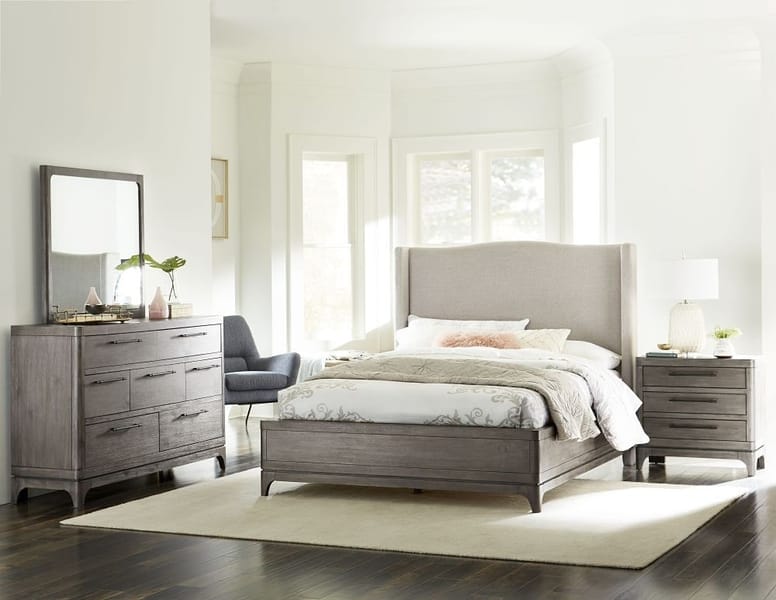 Modus Bedroom Cicero Three-Drawer Nightstand In Slate Grey 2KS381