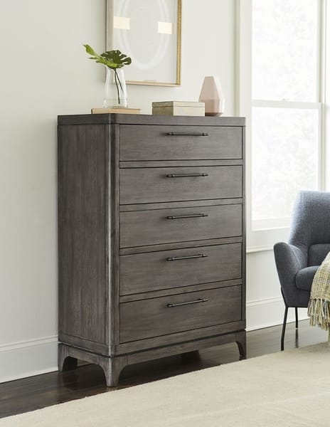 Modus Bedroom Cicero Five-Drawer Chest In Slate Grey 2KS384