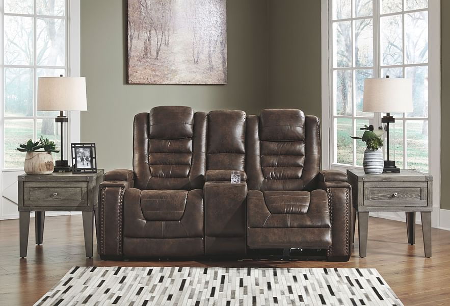 Ashley Living Room Game Zone Power Reclining Loveseat with Console 3850118