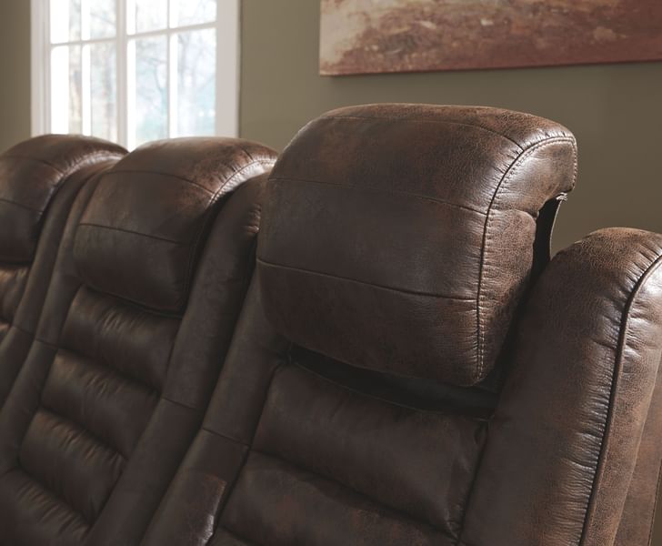 Ashley Living Room Game Zone Power Reclining Loveseat with Console 3850118