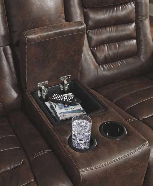 Ashley Living Room Game Zone Power Reclining Loveseat with Console 3850118