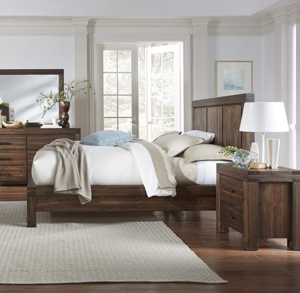 Modus Bedroom Meadow Solid Wood Two Drawer Nightstand In Graphite 3FT381