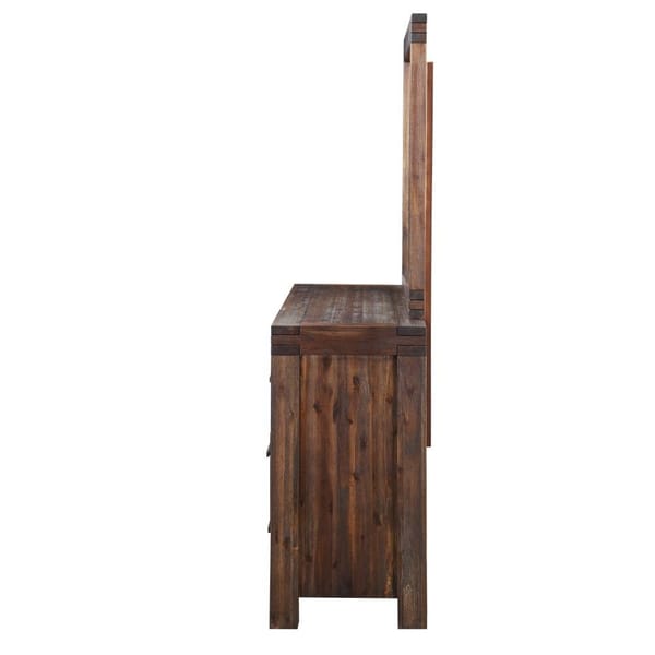 Modus Bedroom Meadow Six Drawer Solid Wood Dresser In Brick Brown 3F4182