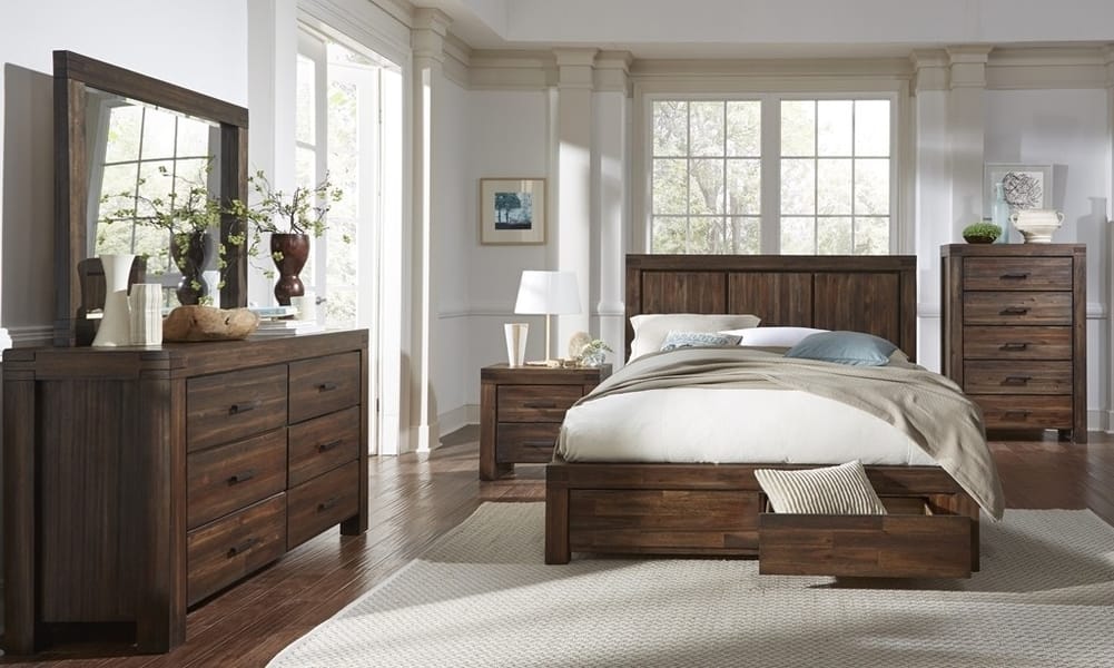 Modus Bedroom Meadow Solid Wood Footboard Storage Bed In Brick Brown 3F41D7