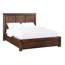 Modus Bedroom Meadow Solid Wood Footboard Storage Bed In Brick Brown 3F41D5