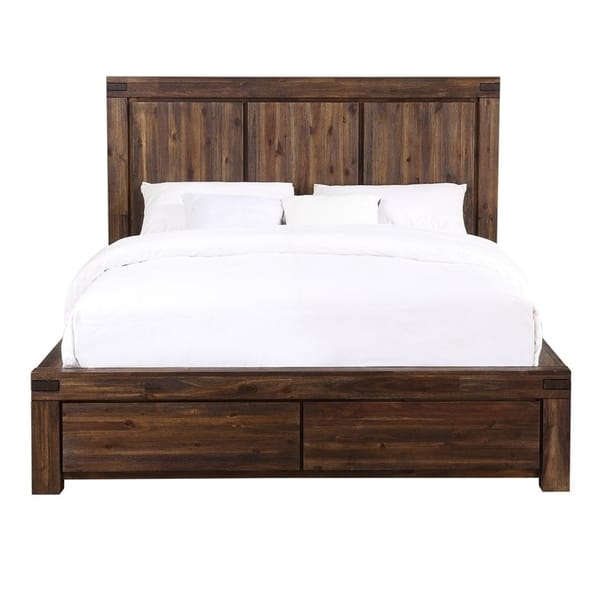 Modus Bedroom Meadow Solid Wood Footboard Storage Bed In Brick Brown 3F41D7