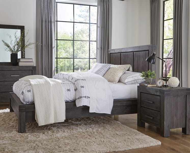 Modus Bedroom Meadow Two Drawer Solid Wood Nightstand In Brick Brown 3F4181