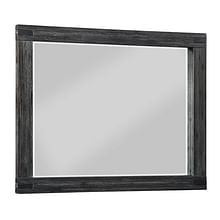 Modus Accessories Meadow Solid Wood Beveled Glass Solid Wood Mirror In Graphite 3FT383