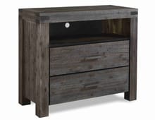 Modus Bedroom Meadow Two Drawer Solid Wood Media Chest In Graphite 3FT389