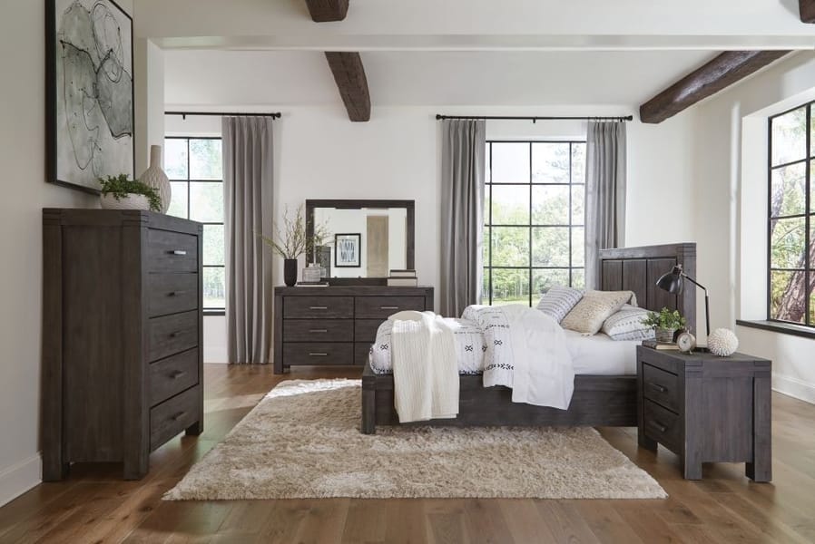 Modus Bedroom Meadow Solid Wood Footboard Storage Bed In Graphite 3FT3D6