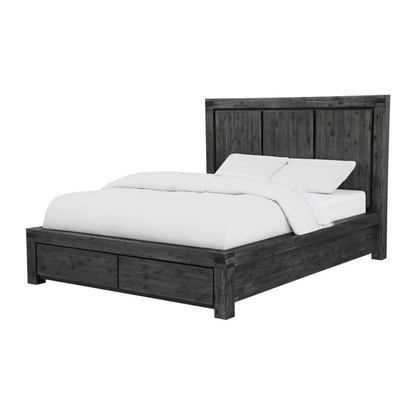 Modus Bedroom Meadow Solid Wood Footboard Storage Bed In Graphite 3FT3D6