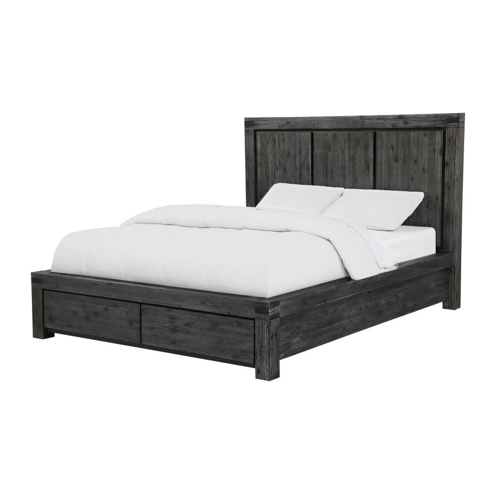 Modus Bedroom Meadow Solid Wood Footboard Storage Bed In Graphite 3FT3D6