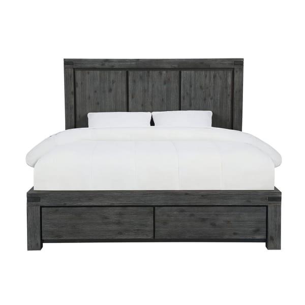 Modus Bedroom Meadow Solid Wood Footboard Storage Bed In Graphite 3FT3D6