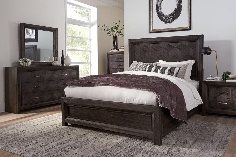 Bedroom Platform Beds Modus Bedroom Riva Wood Bed In Chocolate Brown ...