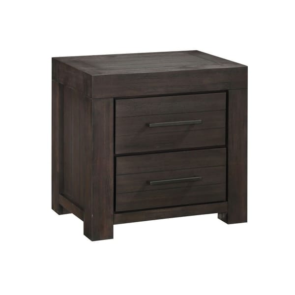 Modus Bedroom Heath Two Drawer Nightstand In Basalt Grey 3H5781