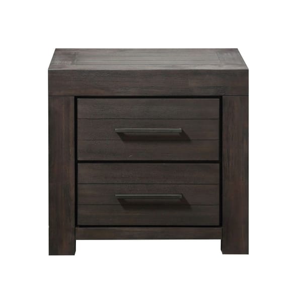 Modus Bedroom Heath Two Drawer Nightstand In Basalt Grey 3H5781