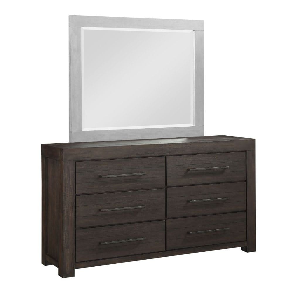 Modus Bedroom Heath Six Drawer Dresser In Basalt Grey 3H5782