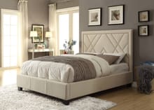 Modus Bedroom Vienne Nailhead Upholstered Platform Bed In Powder 3Z45L720