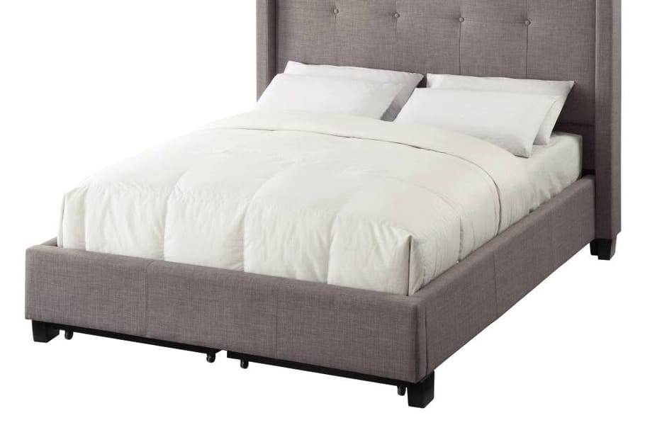 Modus Bedroom Madeleine Wingback Upholstered Platform Storage Bed 3ZH3D47