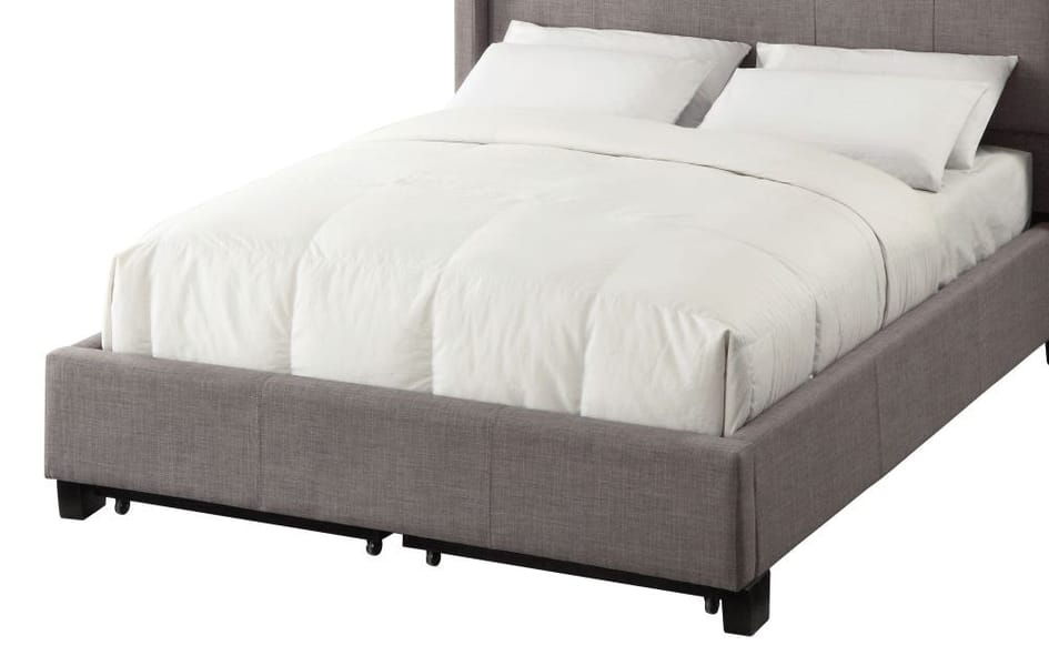 Modus Bedroom Melina Upholstered Footboard Storage Bed In Dolphin Linen 3ZH3D753