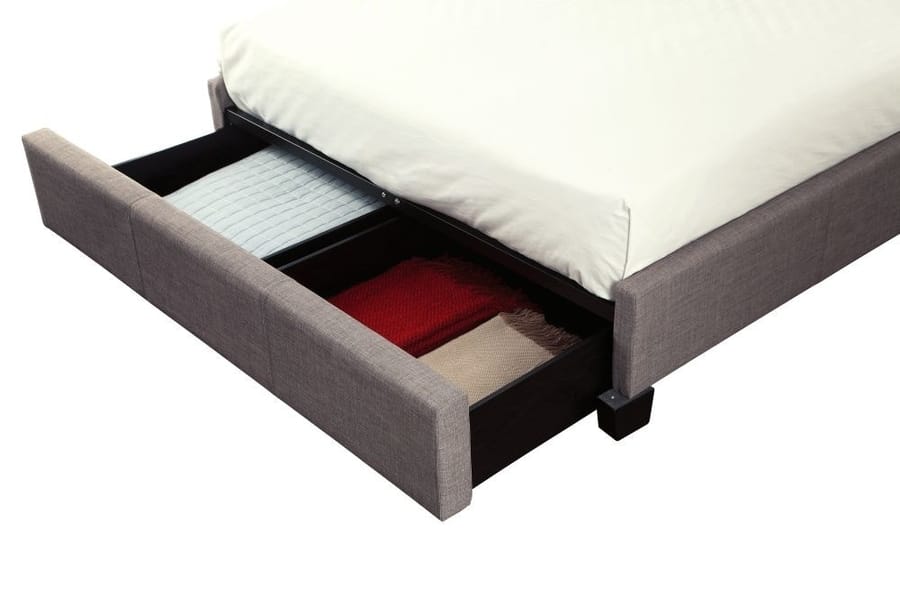 Modus Bedroom Melina Upholstered Footboard Storage Bed In Dolphin Linen 3ZH3D753