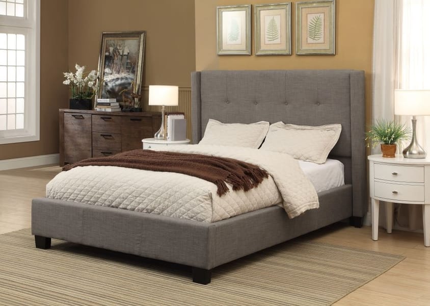 Modus Bedroom Madeleine Wingback Upholstered Platform Storage Bed 3ZH3D77