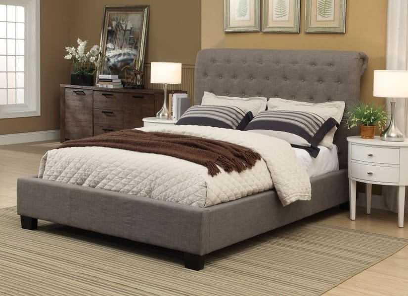 Modus Bedroom Royal Tufted Footboard Storage Bed In Dolphin Linen 3ZH3D511
