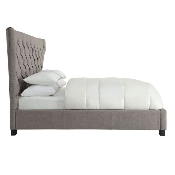 Modus Bedroom Melina Upholstered Platform Bed In Dolphin Linen 3ZH3L453