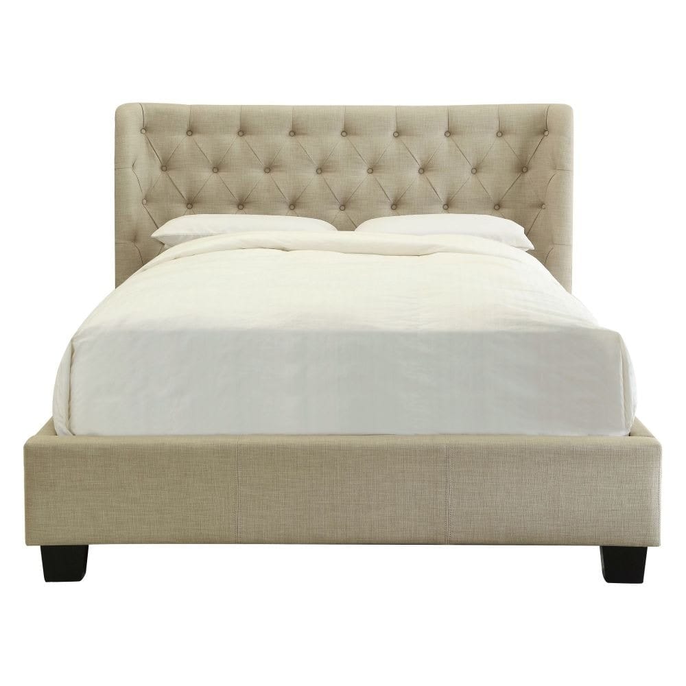 Modus Bedroom Levi Tufted Footboard Storage Bed In Toast Linen 3ZL7D446