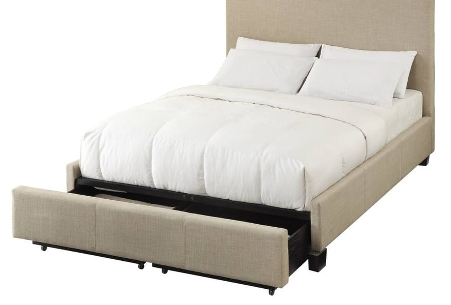 Modus Bedroom Saint Pierre Upholstered Platform Storage Bed In Toast Linen 3ZL7D58