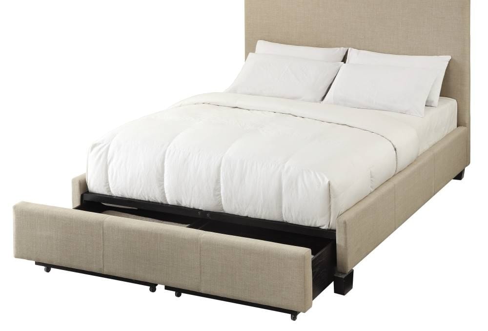 Modus Bedroom Saint Pierre Upholstered Platform Storage Bed In Toast Linen 3ZL7D58